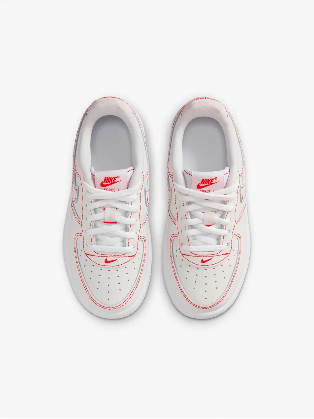 Nike Air Force 1 Low LV8 1 Lace White/Red preschool Size 3Y